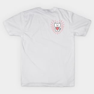 Cute White Love Cat T-Shirt